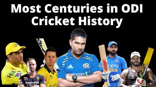 Most Centuries in ODI Cricket History (1979 - 2020) - #Mosthundreds #CricketHistory #sachin #virat