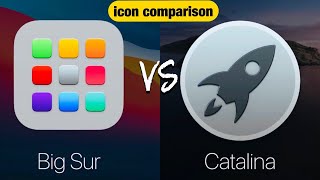macOS Big Sur App Icons VS Catalina Icons