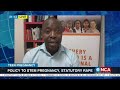 Basic Education Department | Policy to stem teenage pregnancy, statutory rape