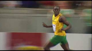 Usain Bolt 100m 9.58 ME (YLE TV2)