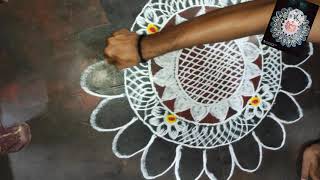 Navaratri Special Simple Rangoli##ନବରାତ୍ର ରେ ଝୋଟି ଆଙ୍କିବା