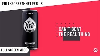 Full Screen Mode | Use full-screen-helper.js | CSS - JavaScript Tutorial