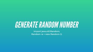 How to generate random number in java || in hindi || java में Random नंबर कैसे generate करे.