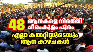 48 ആനകളെ നിരത്തി ചീരംകുളം പൂരം | എല്ലാ കമ്മറ്റിയുടെയും ആന കാഴ്ചകൾ | ചീരംകുളം പൂരം #pooram