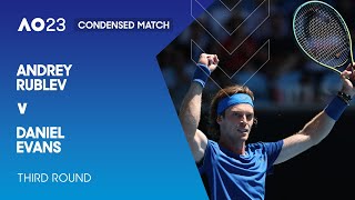 Andrey Rublev v Daniel Evans Condensed Match | Australian Open 2023 Third Round