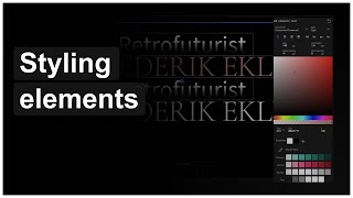 The Design Editor - Styling sections and elements