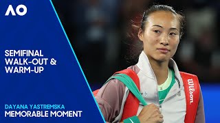 Yastremska v Zheng | Semifinal Walk-Out & Warm-Up | Australian Open 2024
