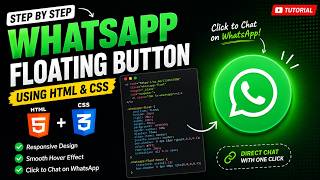 How to Create WhatsApp Floating Button Using HTML
