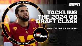 Who will take the TOP SPOT? Mel & Field Tackle The 2024 QB Draft Class 🏈 | First Draft