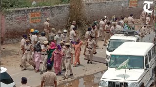 Hisar: Farmers protest against Haryana CM Manohar Lal Khattar; police use teargas shells