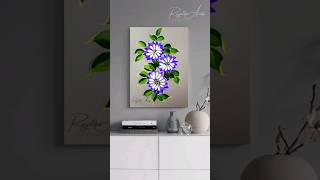 😎  Painting Technique Using Gouache Flower #shorts #shortsfeed