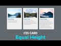 Create Equal Height Cards with HTML & CSS | CSS Grid Tutorial