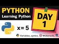 Day 1 Learning Python | 3 Years Challenge to become ML Engineer | @MuhammadTheProgrammer