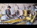 Truck Brake Drum Polish | Wheel Drum Renew with Manual Lathe machine