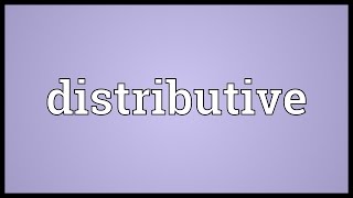 Distributive Meaning