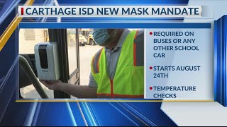 Carthage ISD requiring students to be masked on buses, any school vehicle