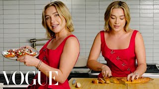 Florence Pugh Cooks Garlic Crostini | Vogue