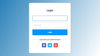 Animated Login Form using HTML & CSS only | No JavaScript or jQuery
