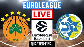 Live: Panathinaikos Vs Maccabi Tel Aviv | EuroLeague | Quarter-Final | Live Scoreboard |Play By Play