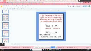 Scientific Notation - Comparing and Ordering