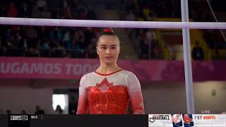 Victoria Woo (CAN) - Bars - Team final - 2019 Pan American Games