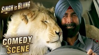 Akshay Kumar & Lion In A Car | Comedy Scene | Singh Is Bliing | Akshay Kumar, Amy Jackson | HD