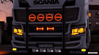 ETS2 Mods v1.43 | Orange Headlight Pack for NG Scania & RJL Scania | ETS2 Mods