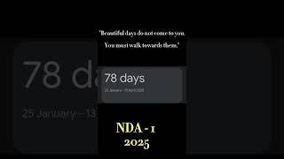 78 days left for NDA /CDS exam#shorts #motivation #NDA # CDS