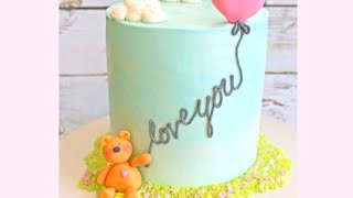 Teddy Bear and Balloon Cake