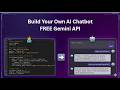 Build an AI Chatbot in Python | Gemini API Tutorial for Beginners