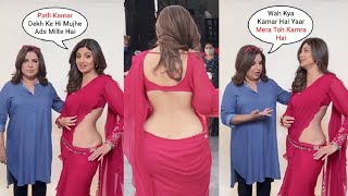 Shilpa Shetty Displays Her SLIM Figure In Low Waist Saree Teasing Fat Farah Khan🤣🤣