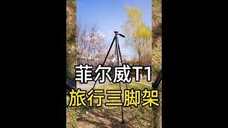 菲尔威T1碳纤维三脚架上手，又轻又专业，外出旅行带着它就足够了 #摄影器材 #碳纤维三脚架 #菲尔威 #旅行三脚架