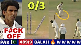 Thrilling Bowling 🔥 by Balaji vs Pakistan | Ind vs Pak 2nd Test 2004 | Lakshmipathy Balaji W W W 🔥😱