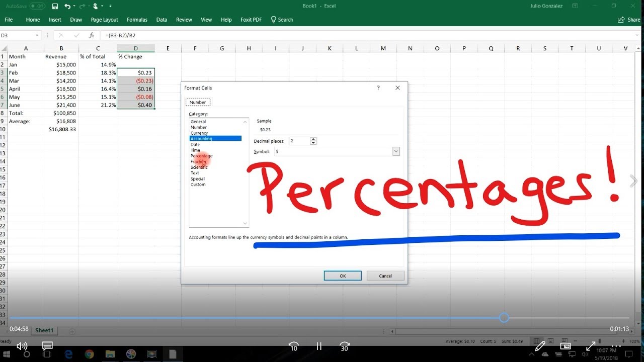 Excel Tutorial Calculating Percentages Public Content Network The Excel Tutorial Calculating Percentages Public Content Network The