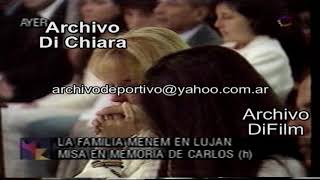 La familia Menem en Lujan - Misa en memoria de Carlos Menem Jr 1995 V-01955 DiFilm