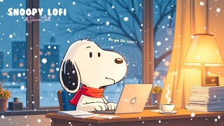 Winter Study Lofi - Hard-working study at home like Snoopy【Chillhop mix】 🥡 chill/relax/study