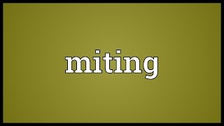 Miting Meaning