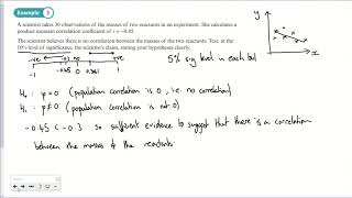 Year 2 Statistics - S1.3 Regression and Correlation - Example 4