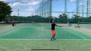 [練習試合]吉田伊織vs有村雄治 | iori vs serve and volley player