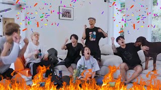 올림픽 보는 방탄 귀여워ㅋㅋㅋㅋㅋㅋ/BTS watching Olympics together/ BTS 인더숲 2