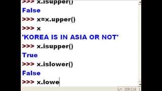 Python upper, isupper, lower, islower