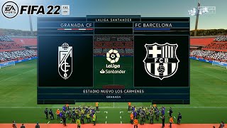 FIFA 22 - Granada vs Barcelona - La liga 2021/2022 | Gameplay Full match Prediction | PS5