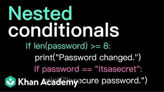 Nested conditionals | Intro to CS - Python | Khan Academy