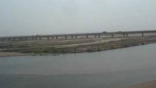 2381 Poorva Express crosses the Sone River