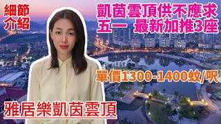 中山樓盤｜雅居樂凱茵雲頂｜凱茵新城｜戶型供不應求 加推3座 單價1300-1400/呎 8000畝成熟大城 中山富人區 樓下直通巴士翻香港 深中通道市區第一出口