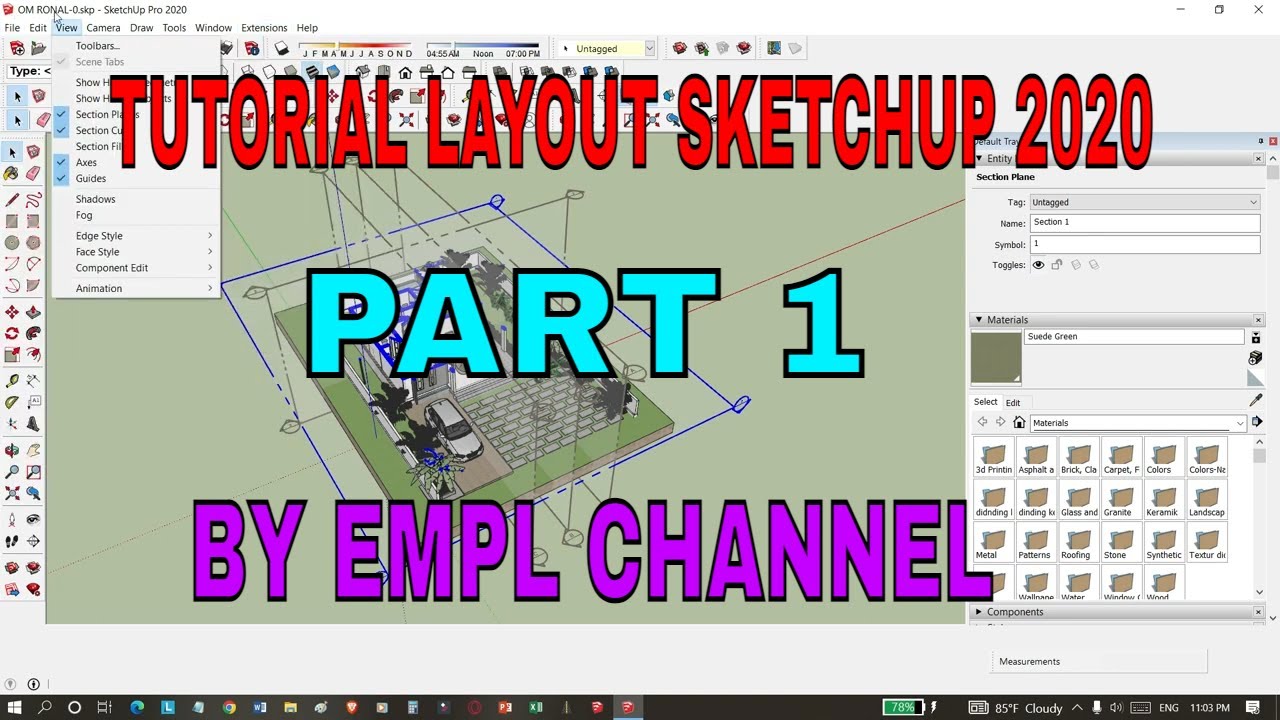 Tutorial Layout Sketchup 2020 Part 1 Youtube