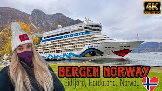 BERGEN, Eidfjord, scenic relaxation film with peaceful relaxing nature sound and nature video, walk