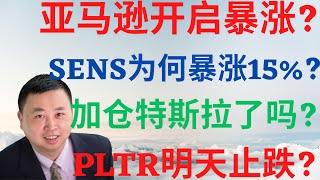 美股664|亚马逊开启暴涨模式?SENS为何暴涨15%?特斯拉你加仓了吗?Palantir明天止跌?美股走势分析! #tsla #sens #pltr #amzn #美股分析 #ai #stocks