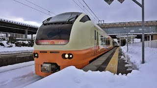 雪に埋もれながら撮るいなほ号