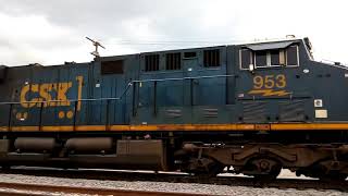 Awesome CSX 953 Rare!!!!!!! With Grain Train BNSF Leon Gto Mex...